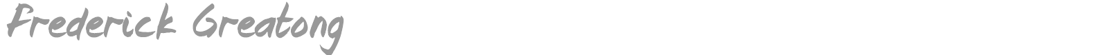 Frederick Greatong font preview